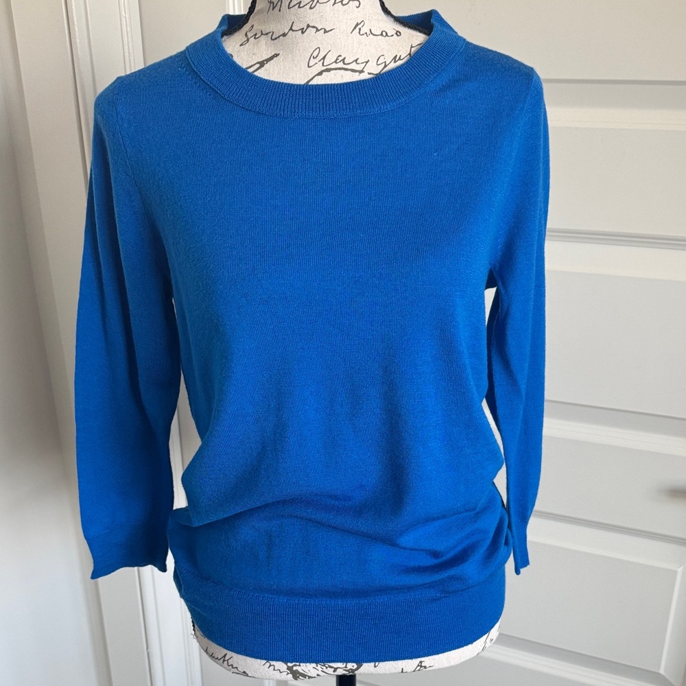 J. Crew Factory Vibrant Blue Crew Neck Sweater